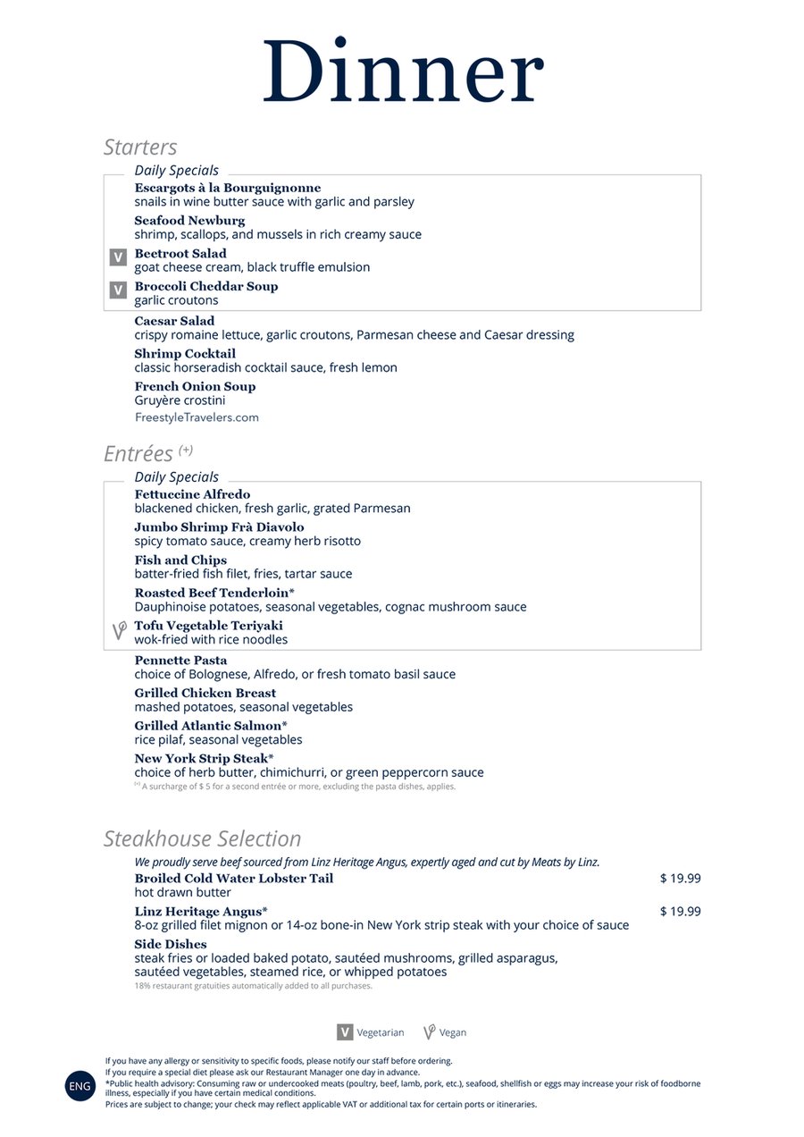 Night 6 Dinner — page 1