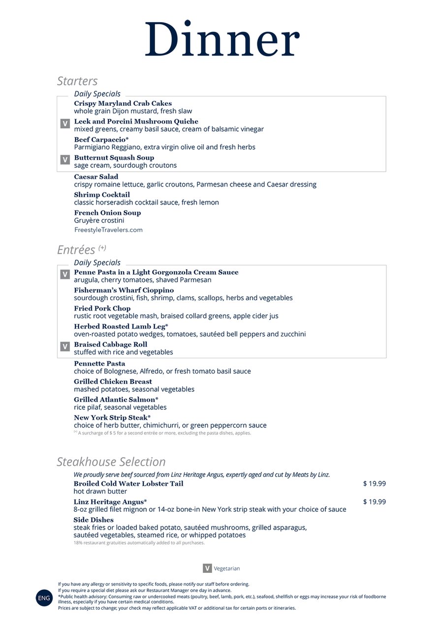 Night 7 Dinner — page 1