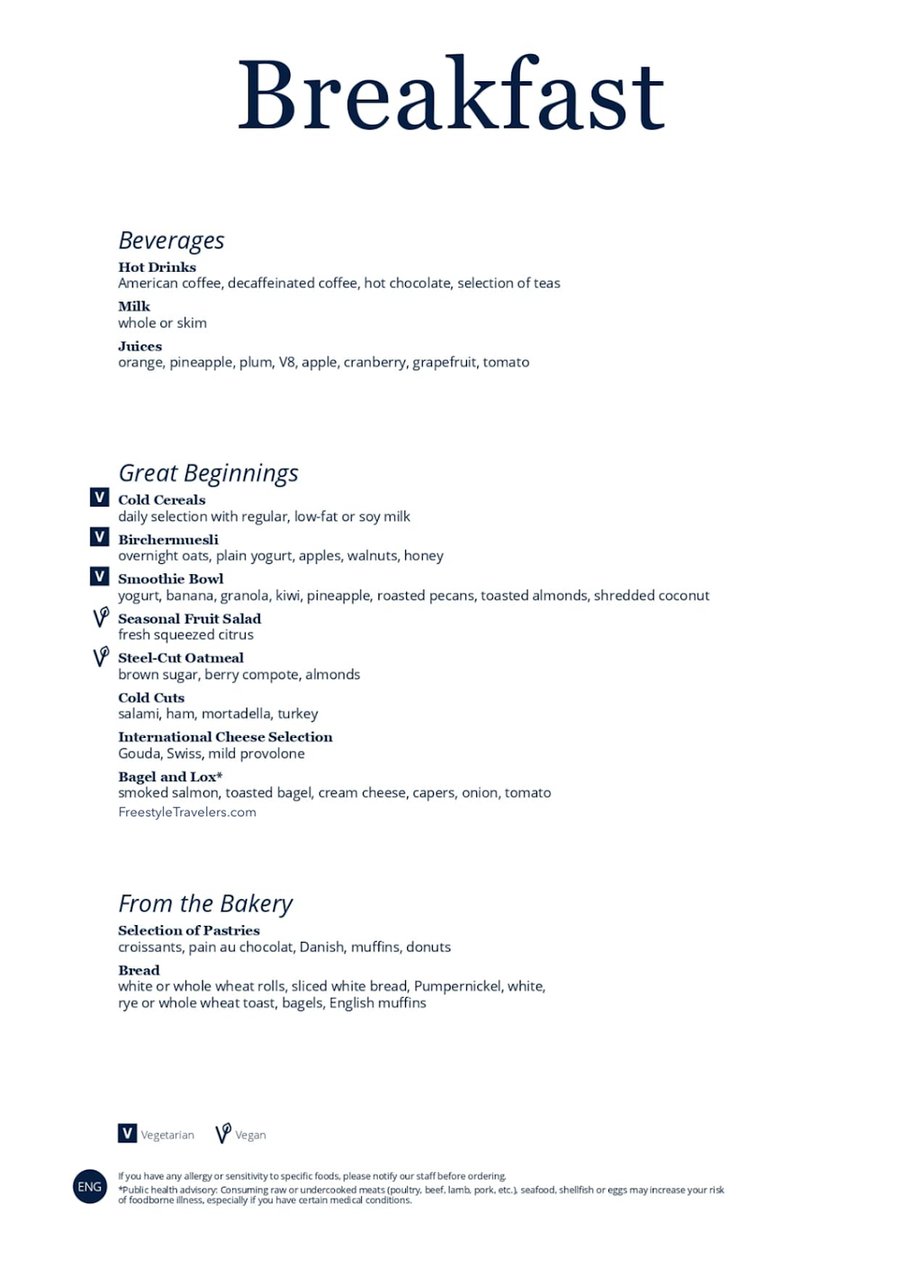 Port Day Breakfast — page 1