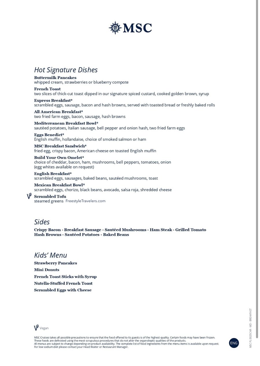 Port Day Breakfast — page 2