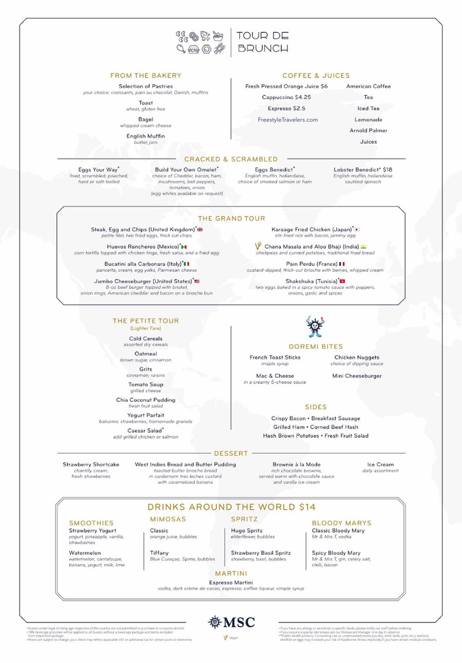 Sea Day Brunch — page 1
